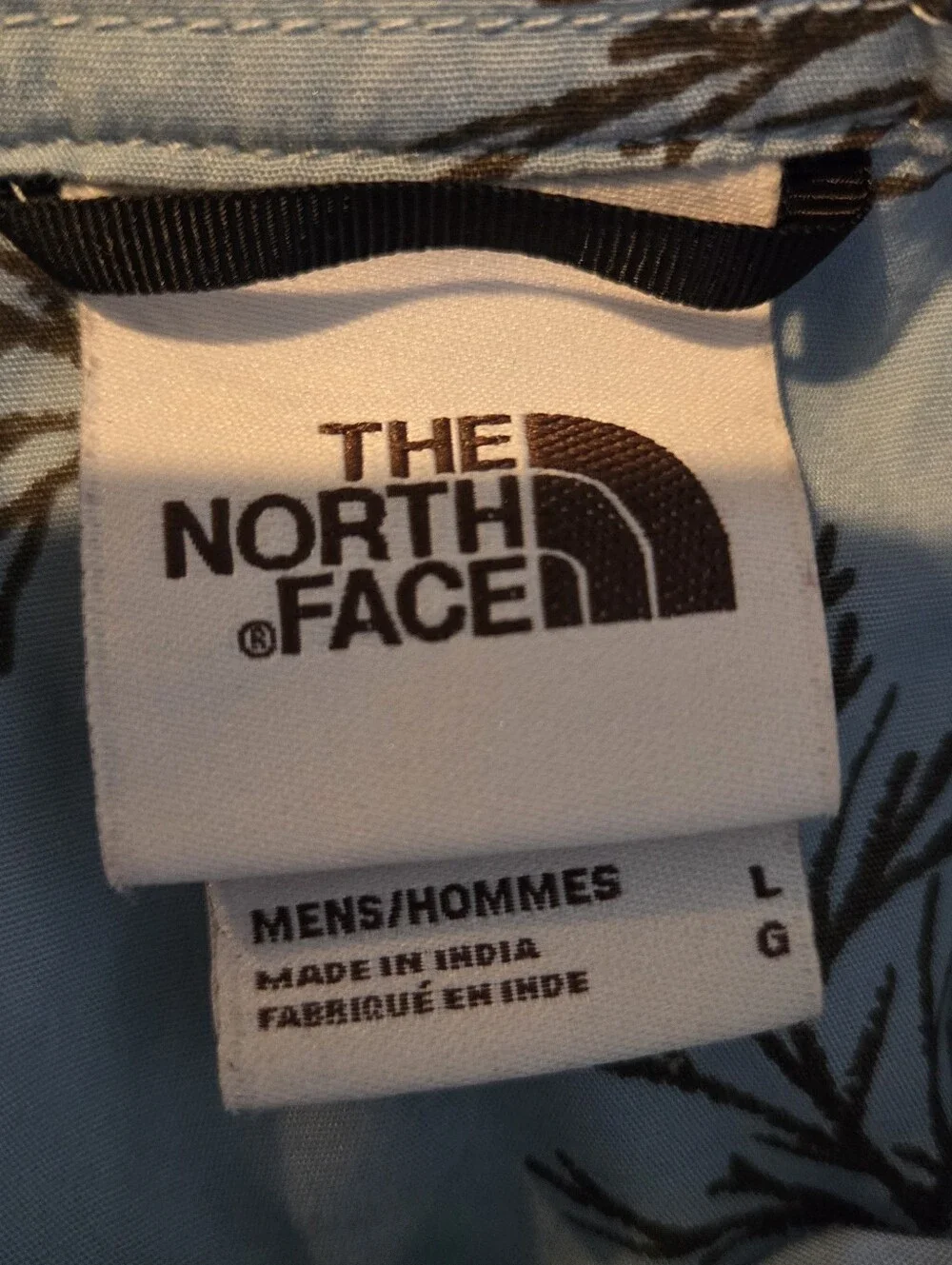 The North Face Mens Large Blue coral beach Short Sleeve Shirt Hiking Outdoors